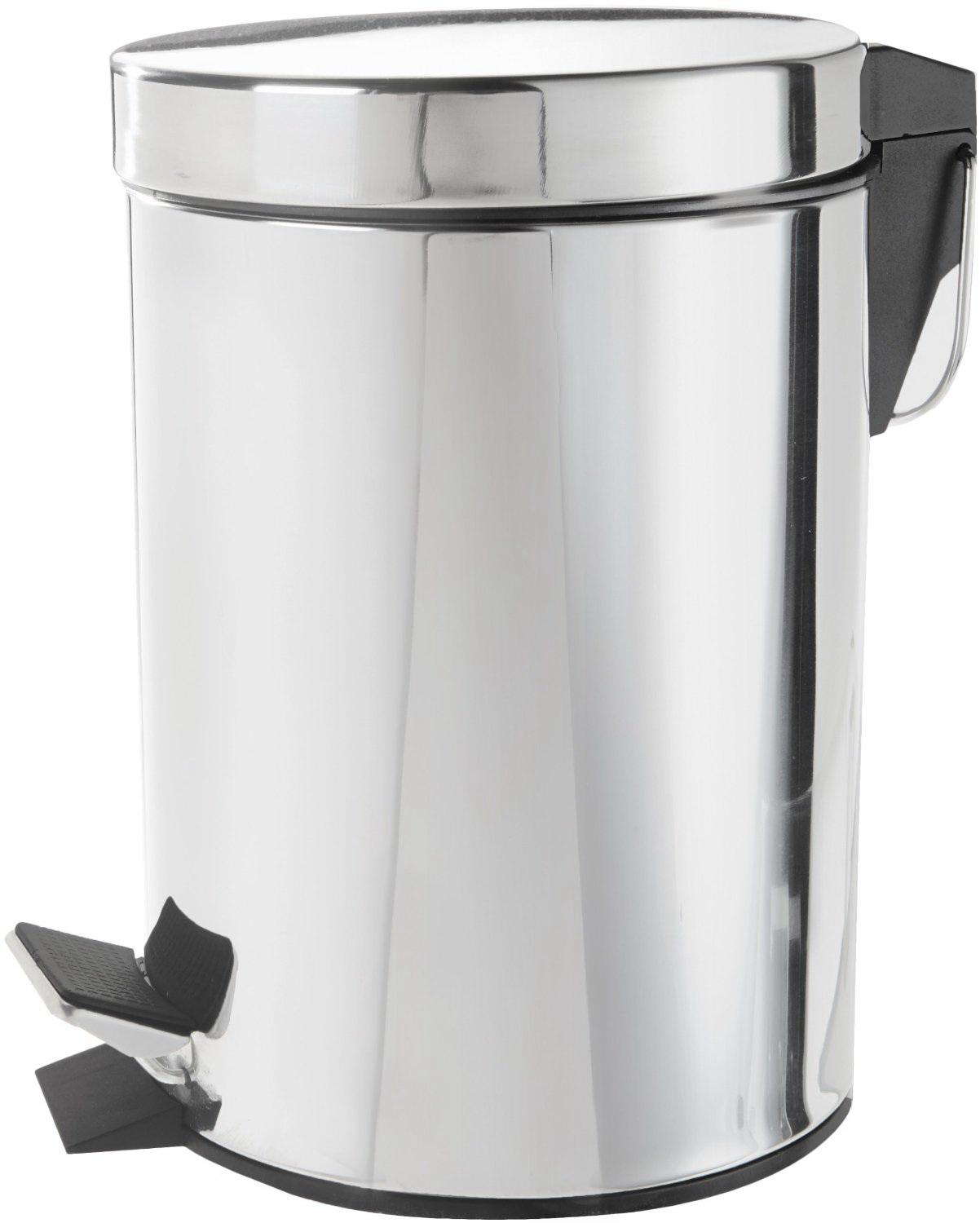 Cos de gunoi cu pedala WC 8 L, crom