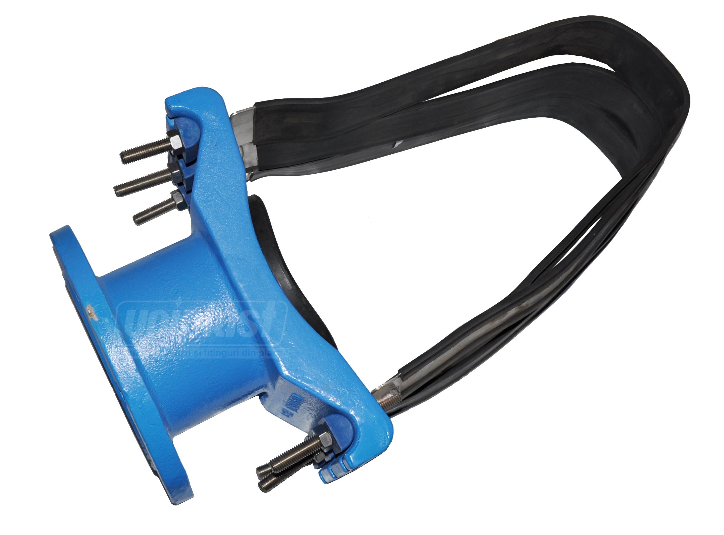 Colier bransare teava metal D.400 (D.300-500) x 6" (150) cu flansa PN10/16 (8 gauri)  DOMEX