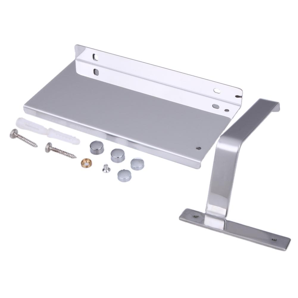 Держатель туалетной бумаги из нержавеющей стали с подставкой для телефона