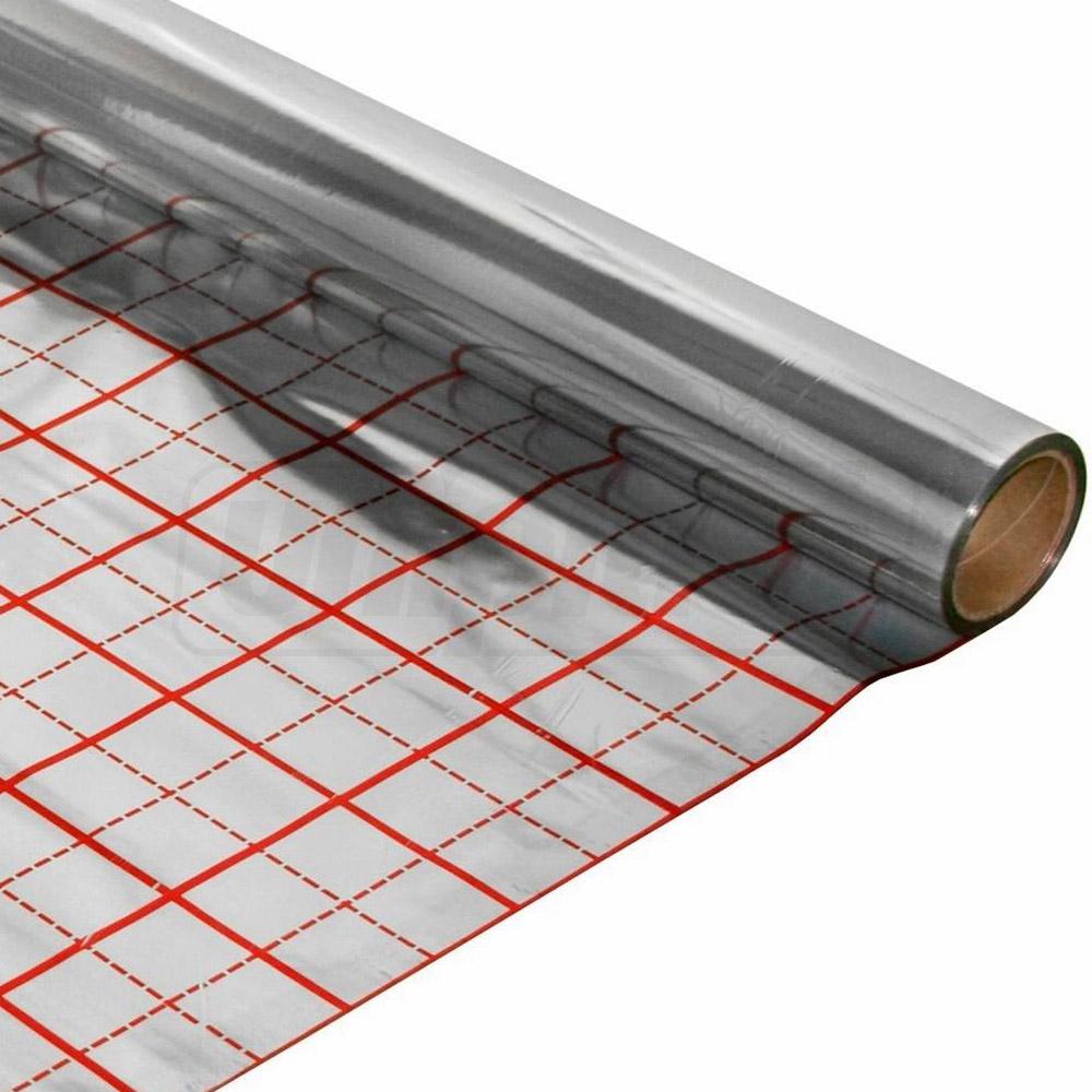 Изоляция фольгированная для теплого пола s=5 мм (1x60 м) PEE красная сетка