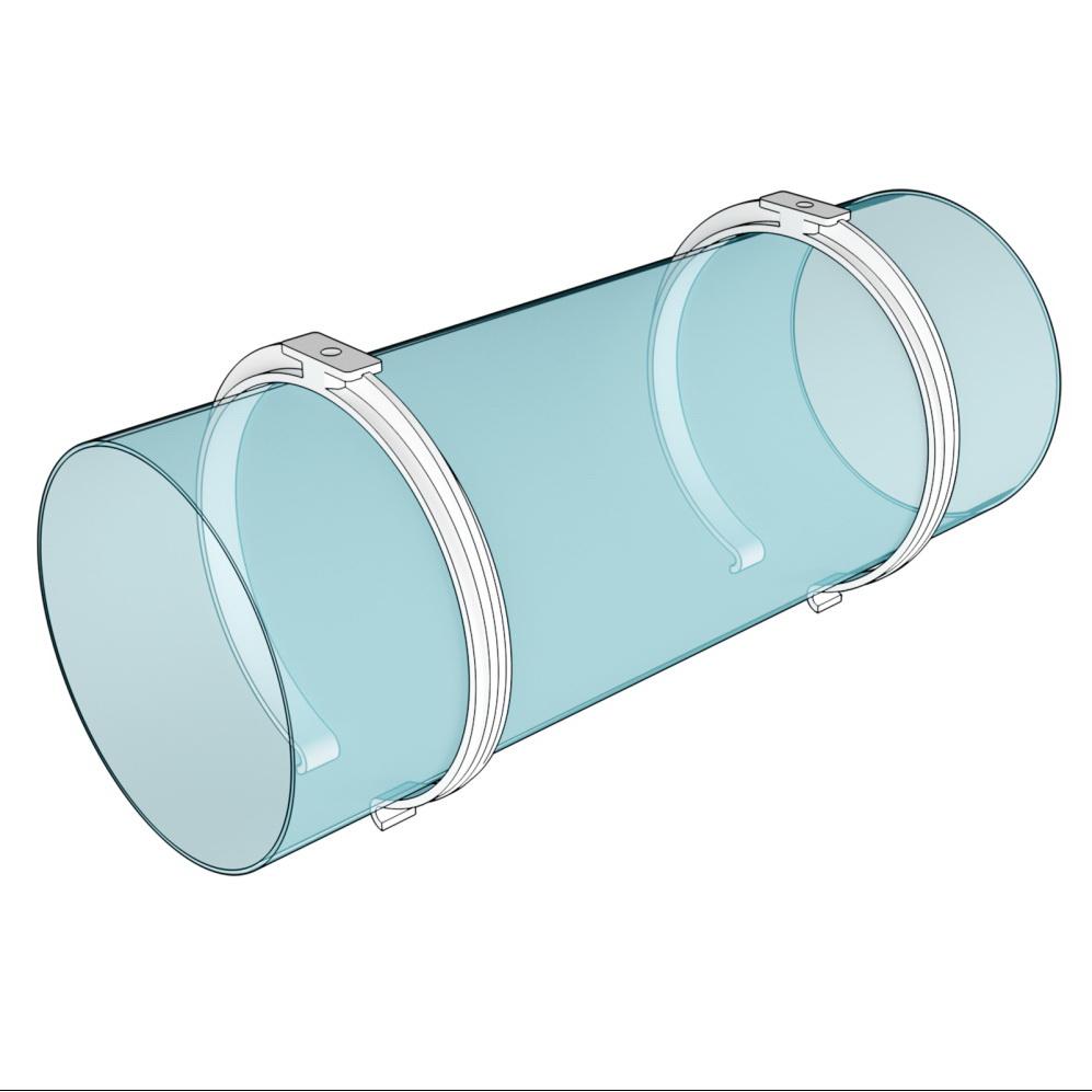Suport tub ventilatie rotund din plastic D.150 15.16RDH  ERA