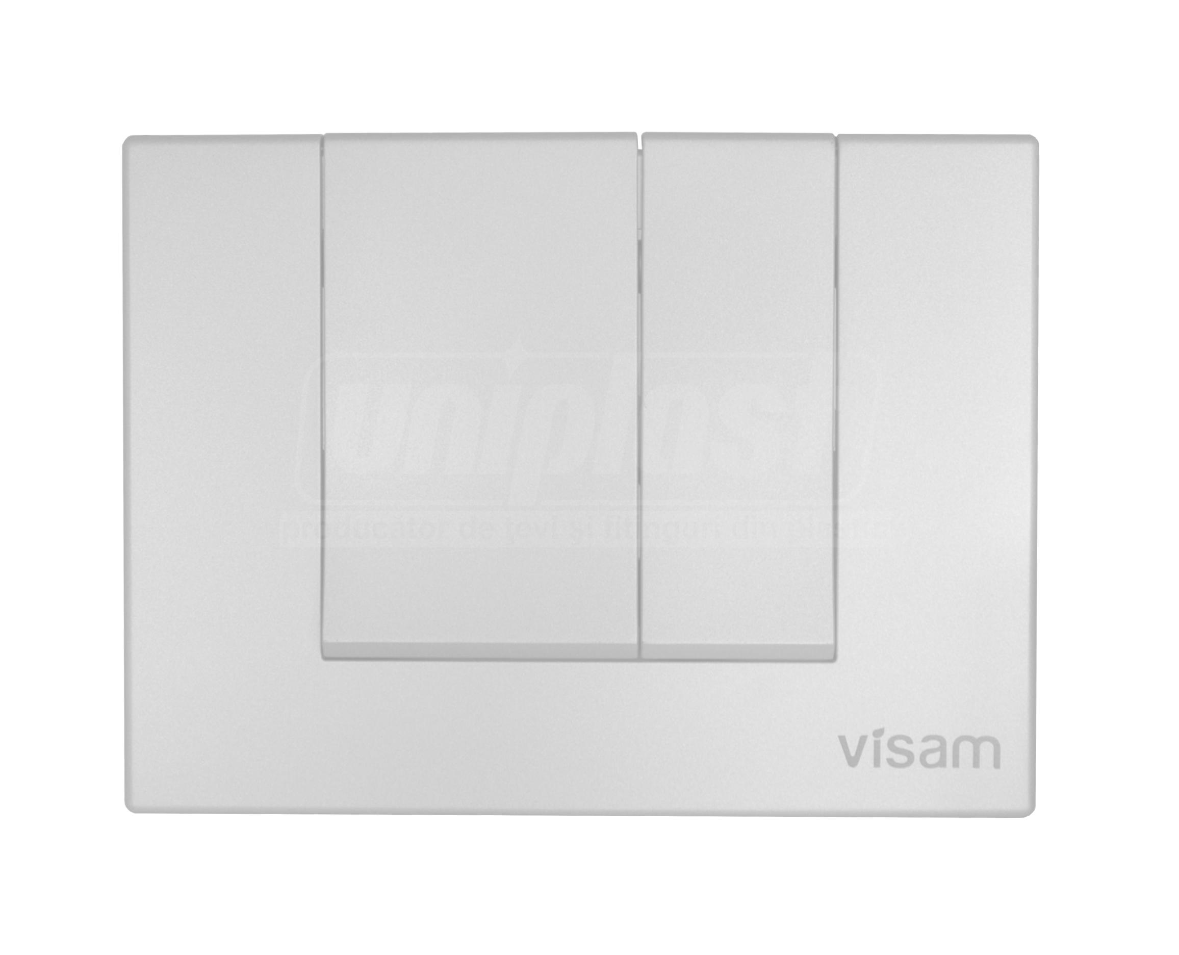 Кнопка смыва двойная ALINDA (белый)  VISAM