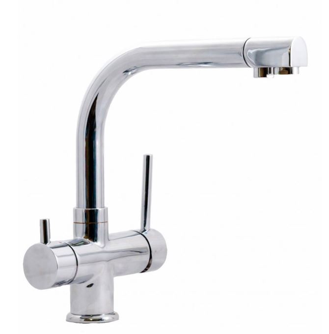 Baterie bucatarie 3 canale (apa R/C + filtru) (cromat) 3301CR HOFF