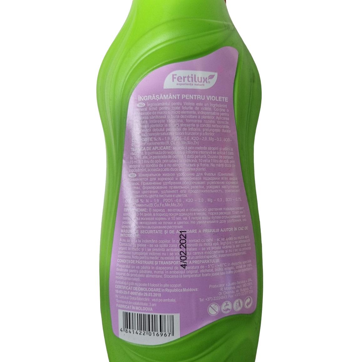 Ingrasaminte minerale pentru violete 0.5 L FERTILUX