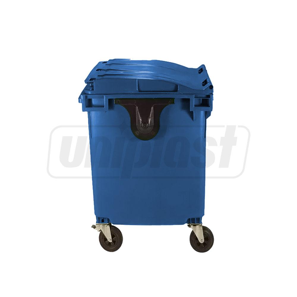 Cos pentru transportarea deseurilor 1100 L din plastic pe roti (albastru) UNI