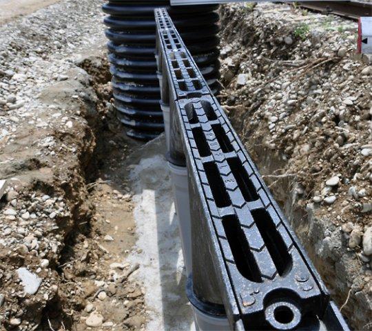 Конус с решеткой чугун, для дренажной системы FUNNEL D.110 L=500 мм H=300 мм B=75 мм MUFLESYSTEM