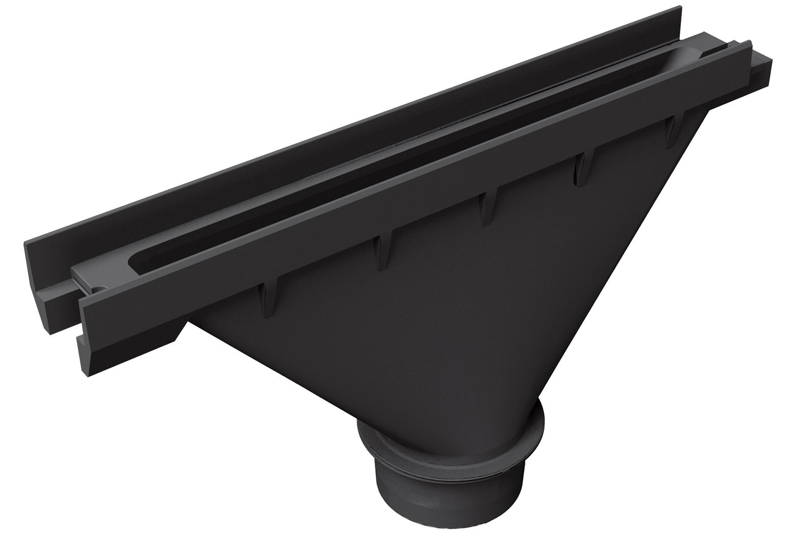 Конус с решеткой чугун, для дренажной системы FUNNEL D.110 L=500 мм H=300 мм B=75 мм MUFLESYSTEM