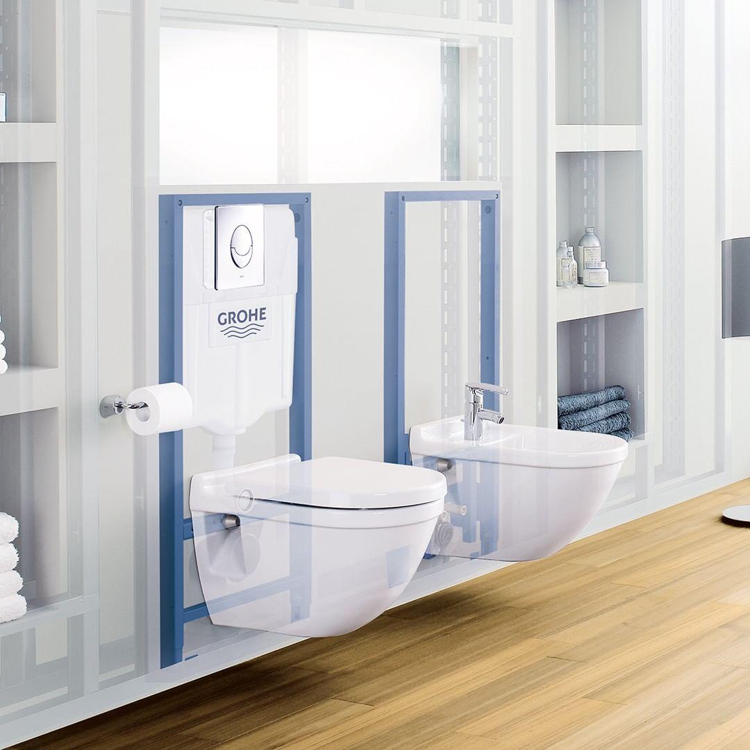 Инсталляция для подвесных унитазов GROHE Rapid SL Project 38745001, с кнопкой (Skate Air Crom)