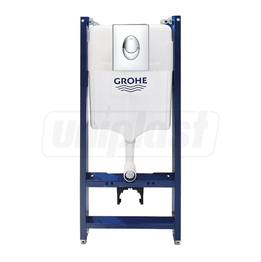 Rezervor incastrat pentru vas WC suspendat (cu cadru Skate Air Crom) GROHE Rapid SL Project 38745001, cu buton