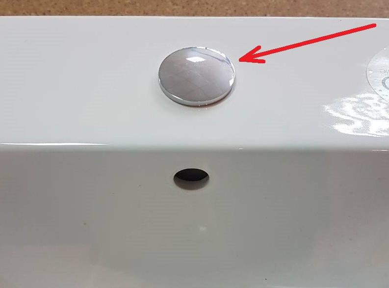 Dop decorativ lavoar L=70 mm, D. 50 plastic cromat SK (RU)