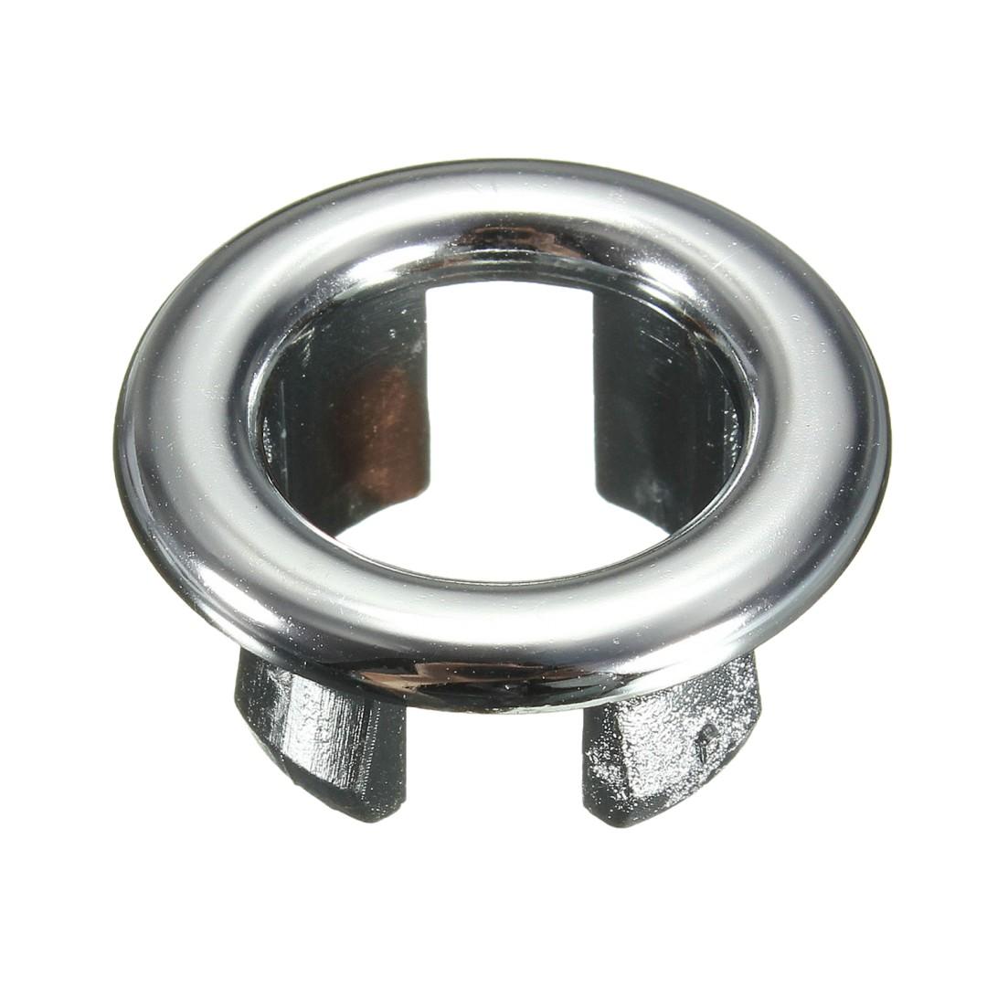 Облицовка перелива для умывальника, декоративная, пластик хромированный D. 21.7 SK (RU)