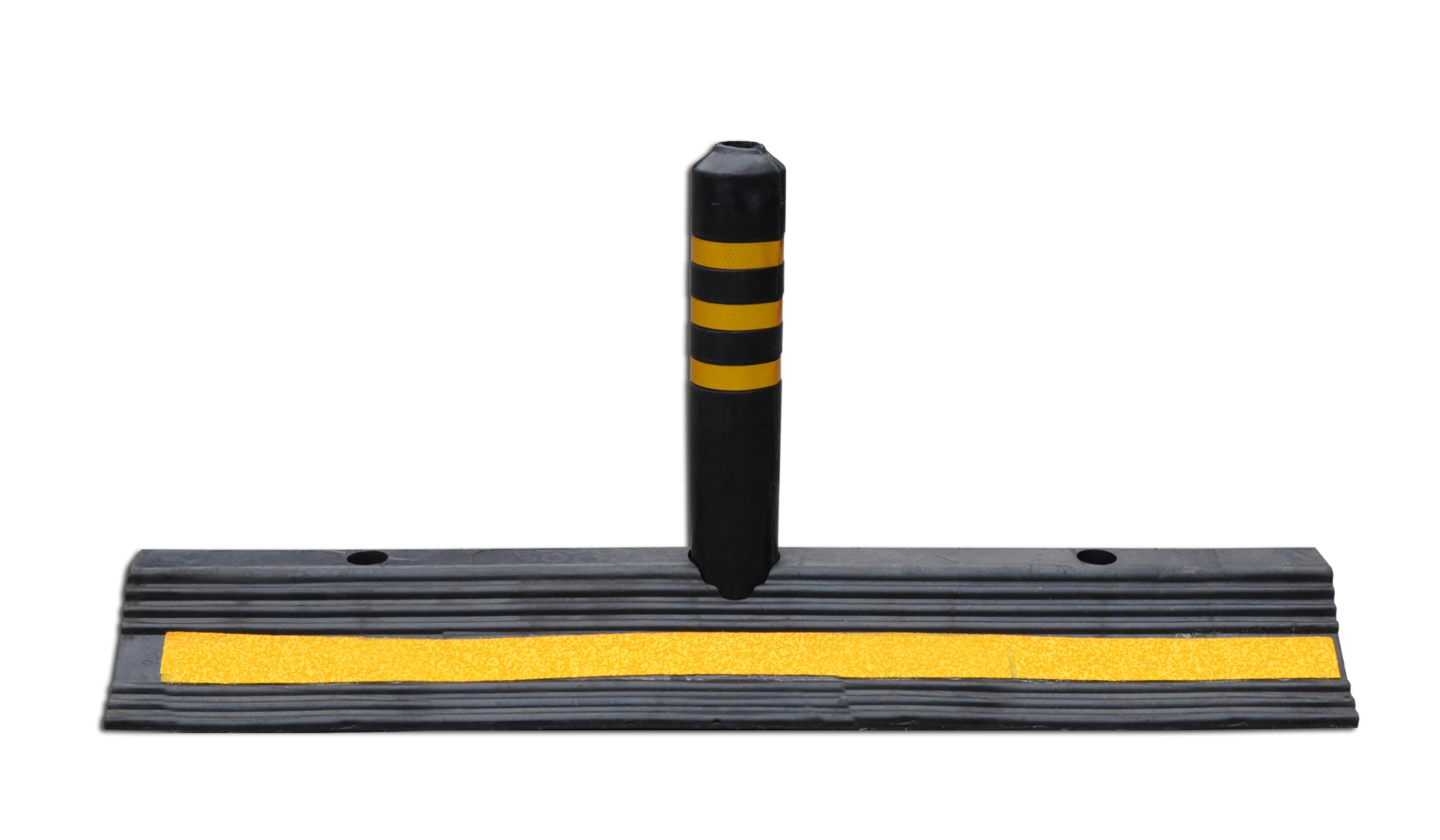 Колесоотбойник резиновый 1000 мм (делиниатор + столбик H=450 мм) без болтов EDT-003