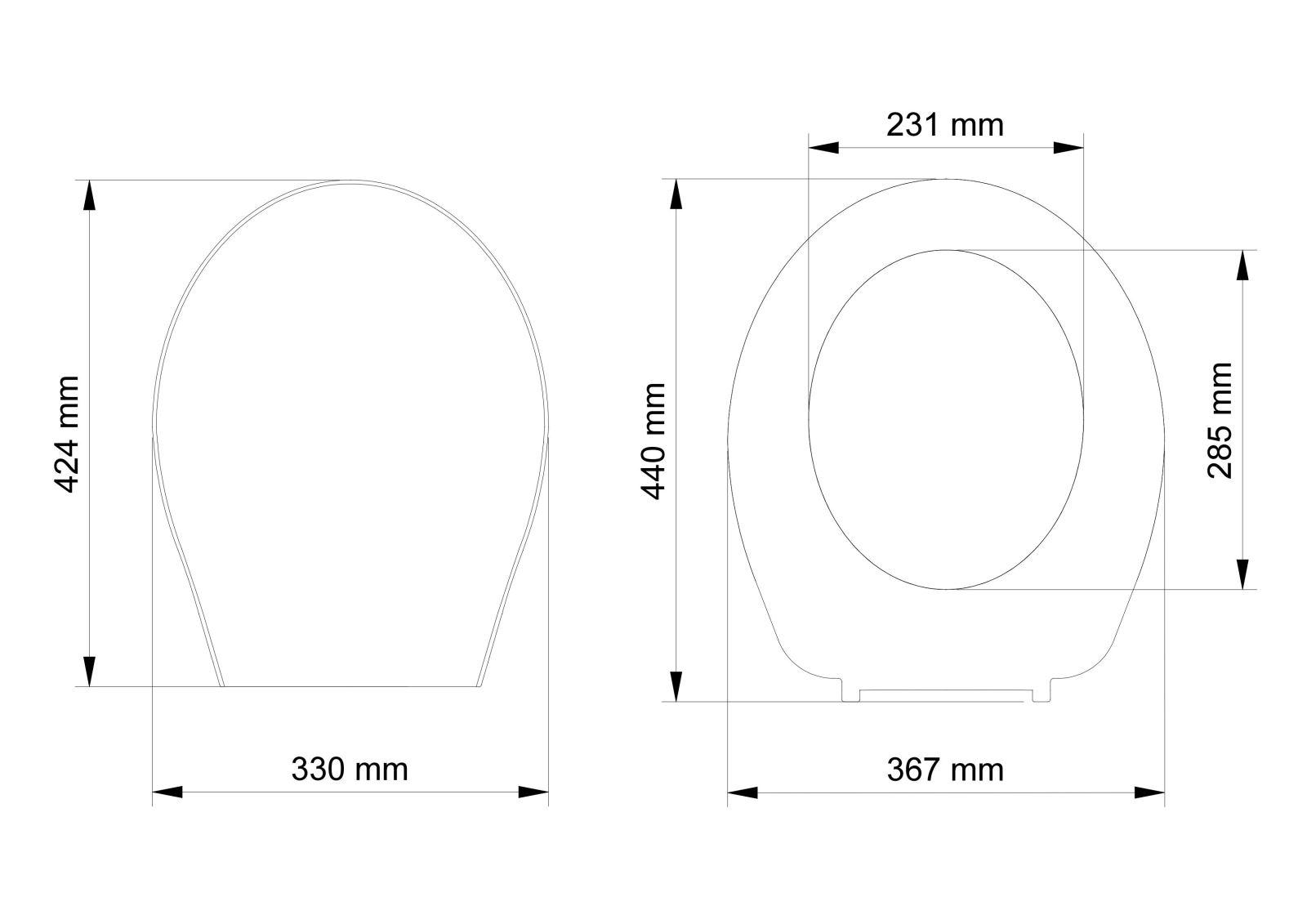 Capac WC duroplast, fixare plastic LAVANTA VISAM