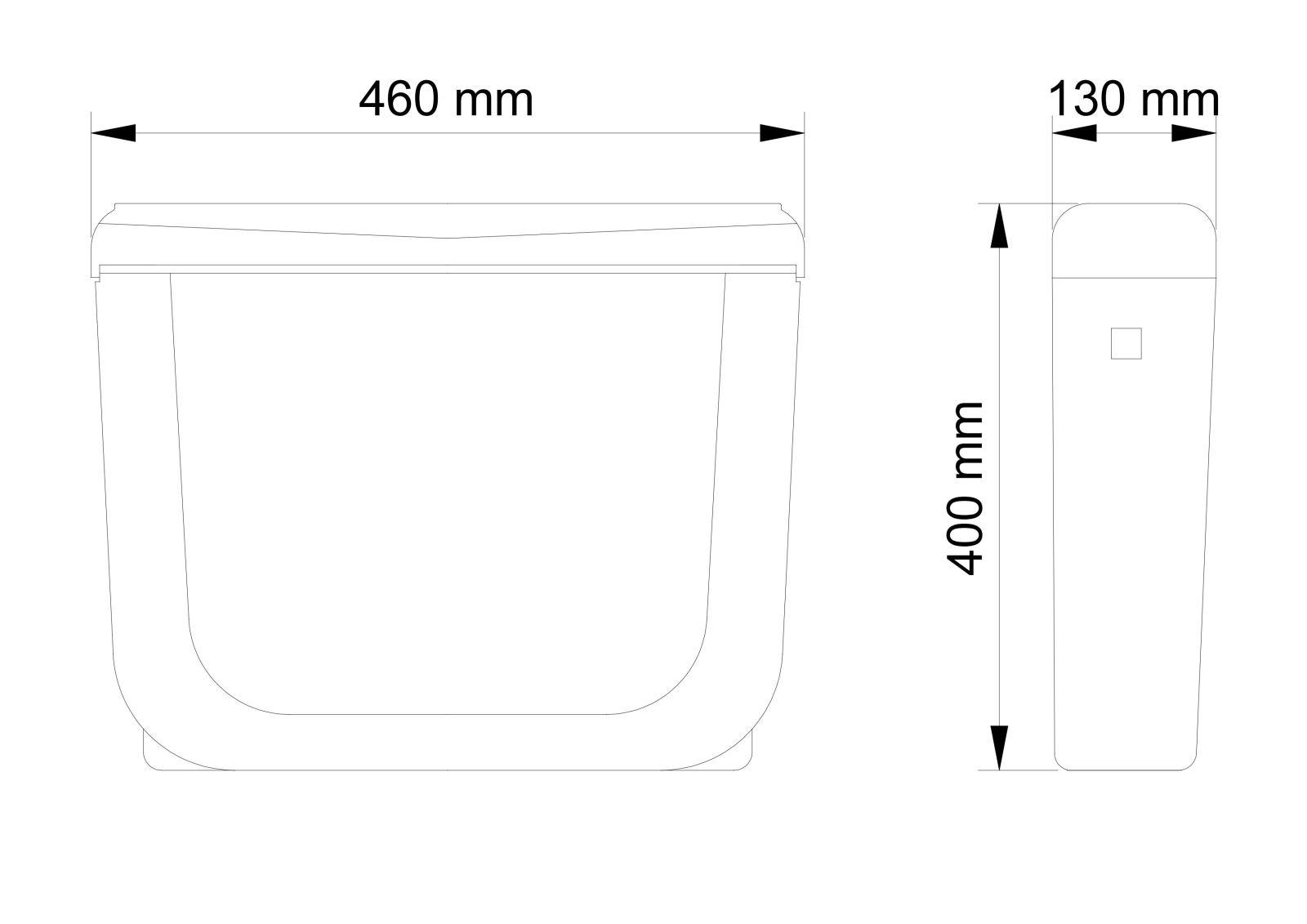 Rezervor WC DENIZ 2000 (buton plastic) cu alimentare laterala 9 L  VISAM