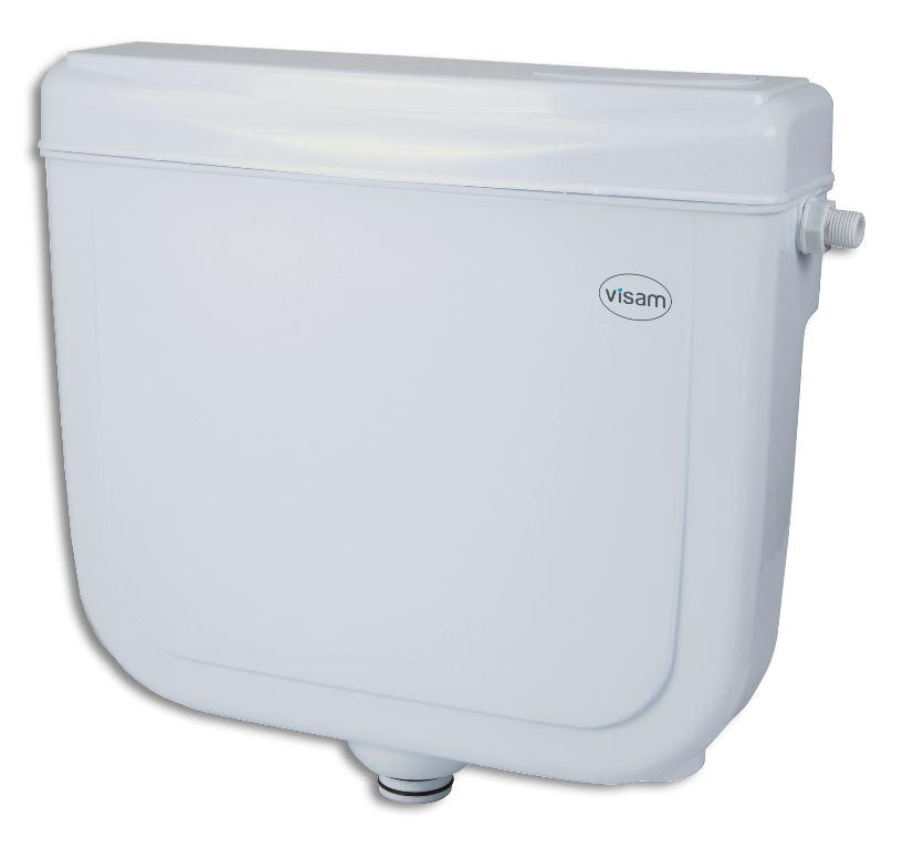 Rezervor WC DENIZ 2000 (buton plastic) cu alimentare laterala 9 L  VISAM