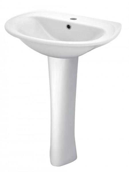 Умывальник с пьедесталом полукруглый 50 см Briz с креплением (+слив/перелив, без сифона) SANTEK SK RU