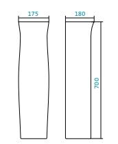 Lavoar cu piedestal semirotund 50 cm Animo fara fixator (+preaplin, fara sifon)  SANTEK SK RU