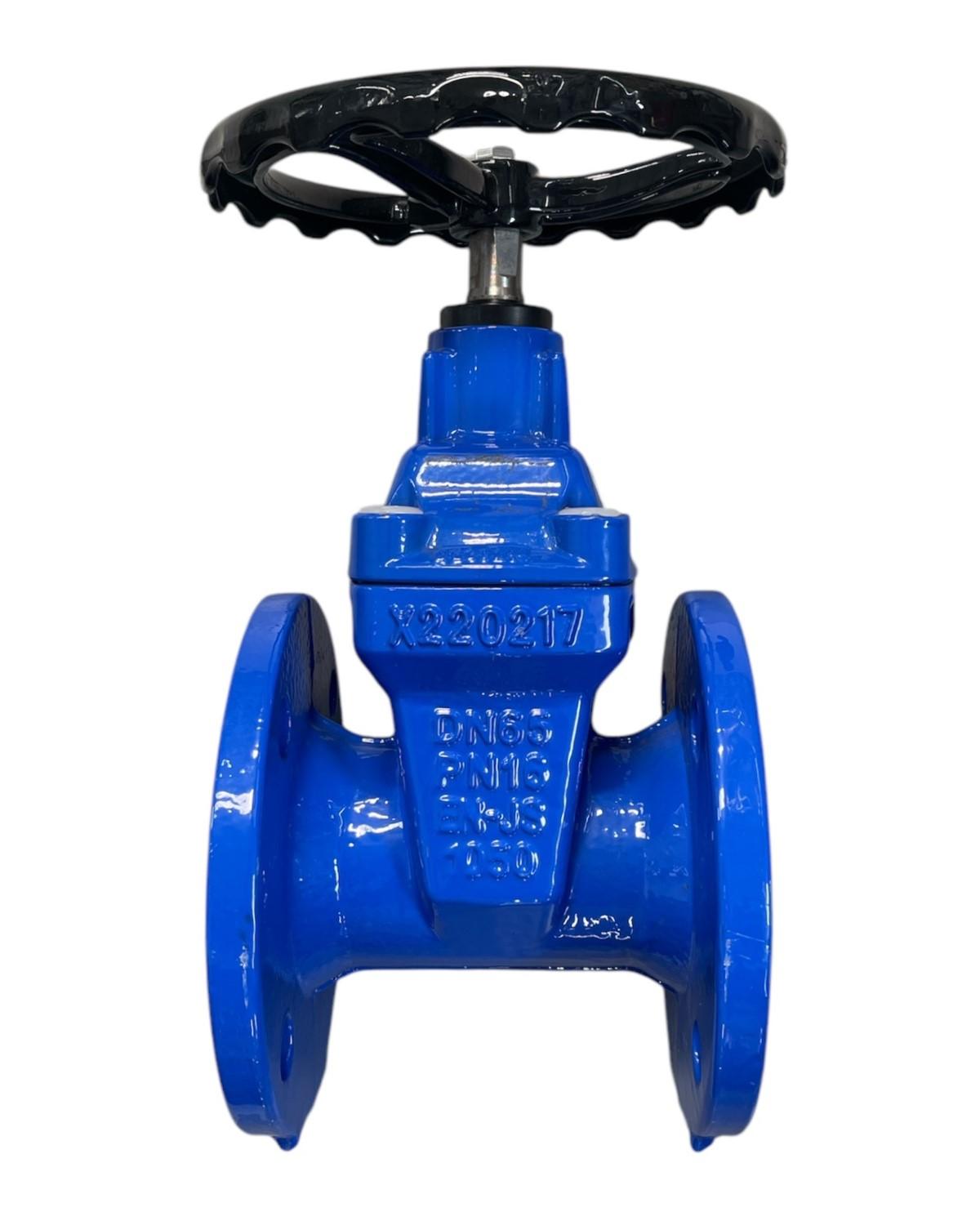 Задвижка чугунная D. 65 PN16 обрезиненный клин EN558 (Serie 14) (L=170 мм) (4 отверстия)  WATO