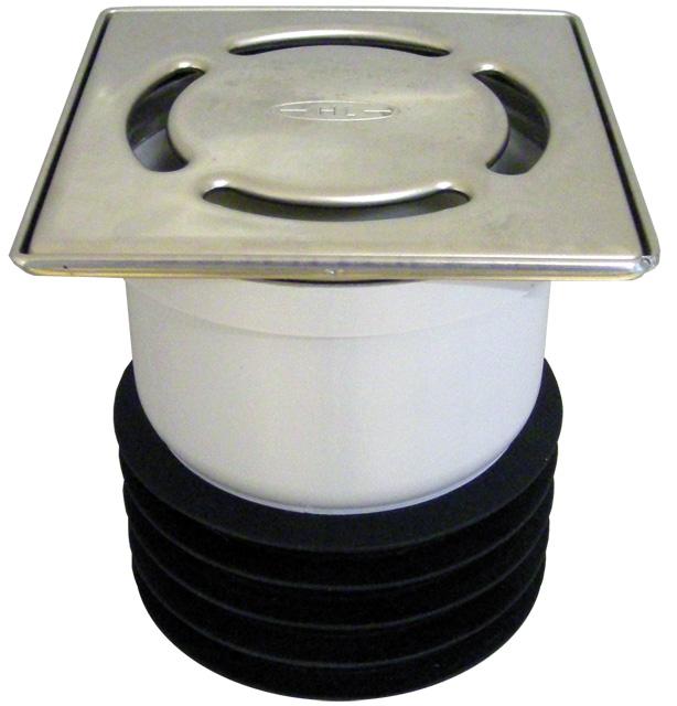 Sifon de pardoseala vertical PP D.110 universal pentru balcon/terasa, cu grila inox (123 x 123 mm) HL73.2  HL