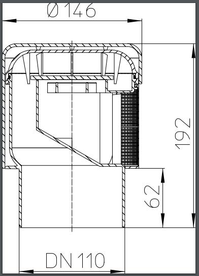 Воздушный клапан ПП D.110 HL900N ECO  HL