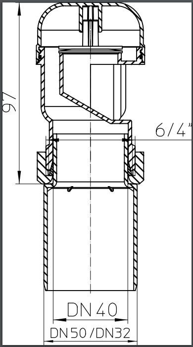 Воздушный клапан ПП D. 32 / 40 / 50 HL904  HL