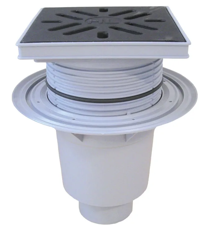 Sifon de pardoseala interior reglabil D.160 cu grila din fonta (240 x 240 mm) 7 t HL616W/5  HL