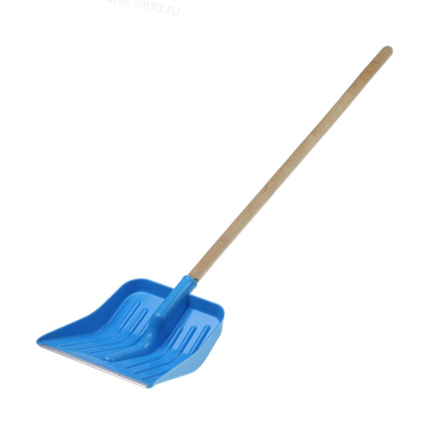 Lopata pentru zapada 50 x 45 cm din plastic (albastra), cu coada