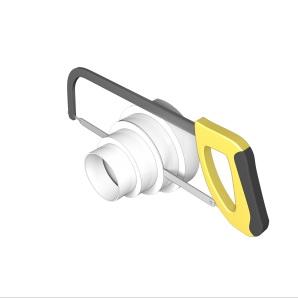 Reductie plastic pentru ventilatie universala D.150/125/120/100 x 80 ПУ15-8  ERA