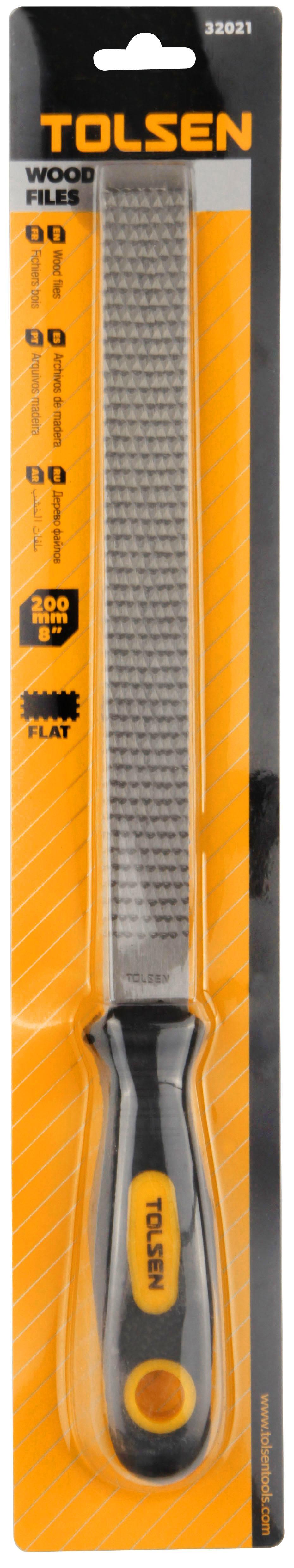 Raspel lemn plat, cu maner 200 mm 8"  TOLSEN