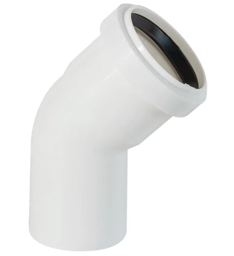 Cot PVC D. 50 / 45° (alb) EGEPLAST