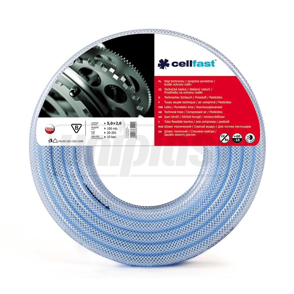Шланг ECOTECH технический D.16x3 PN10 (прозрачный)  CELLFAST