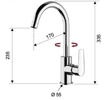 Baterie bucatarie verticala inalta V72 REMER