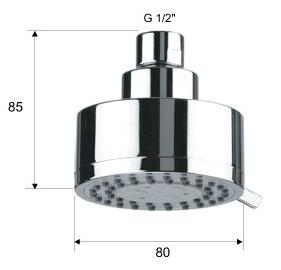 Cap de dus D. 80 rotund 3 functii 358MO REMER