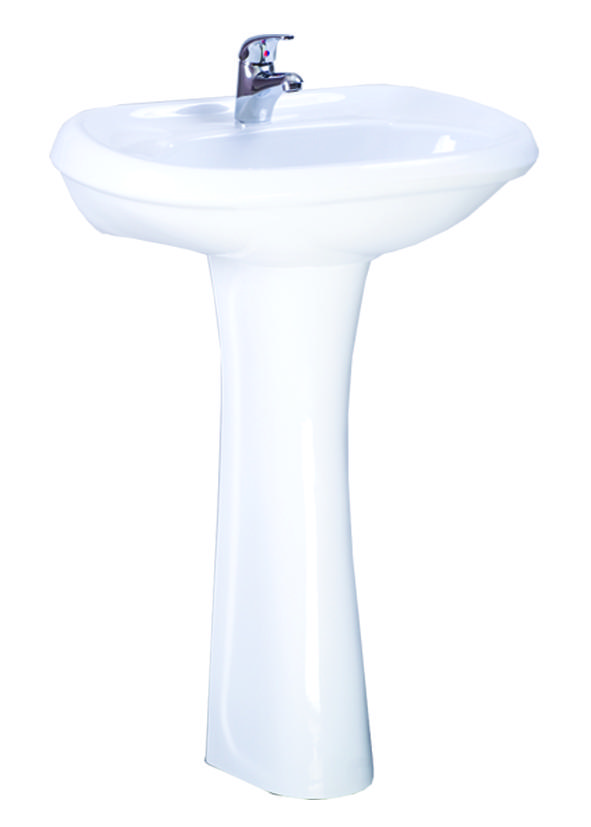 Lavoar cu piedestal 57 cm Vorotanschii fara sifon, fara suport in set  SANTERI SK (RU)