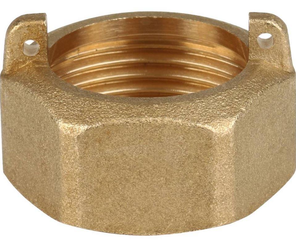 Гайка для водомера D. 1.1/4" x 1.1/2" П/М латунь PN20 с прокладкой (с отверстием под пломбу) 154  ITAP