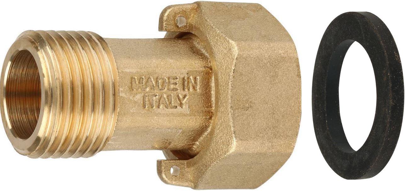 Гайка для водомера D. 1.1/4" x 1.1/2" П/М латунь PN20 с прокладкой (с отверстием под пломбу) 154  ITAP