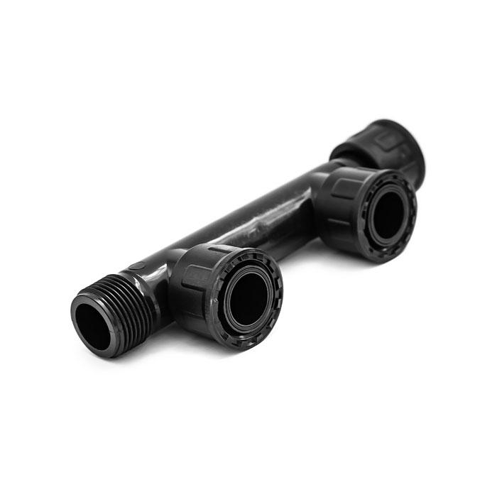 Гребенка D. 1" М/П на 2 электромагнитных клапана (орошение)