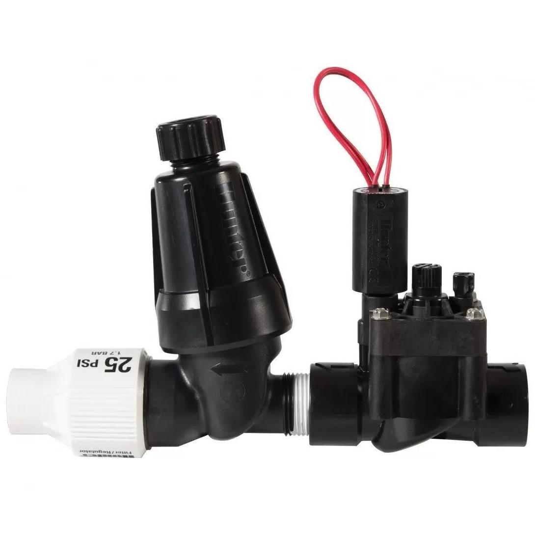 Kit zona picurare - vana 1", filtru + regulator de presiune, 1.7 bar PCZ-101-25  HUNTER
