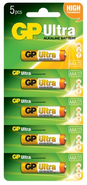 Батарейка  1.5V Ultra AAA 24AU-2UR5 (24AU-U5) (1 шт.)  GP