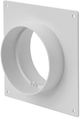 Placa fixare perete cu flansa din plastic pentru tub rotund de ventilatie D.100 AFS100  EUROPLAST