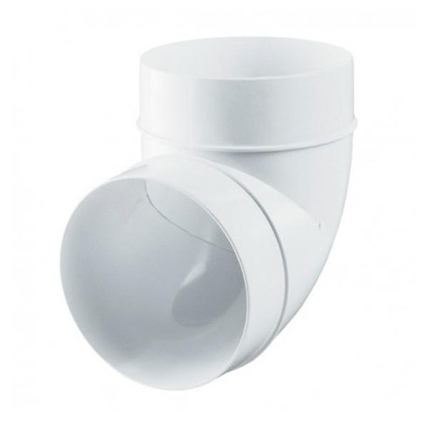 Cot pentru tub rotund de ventilatie din plastic D.100 x 90° AL100-90  EUROPLAST