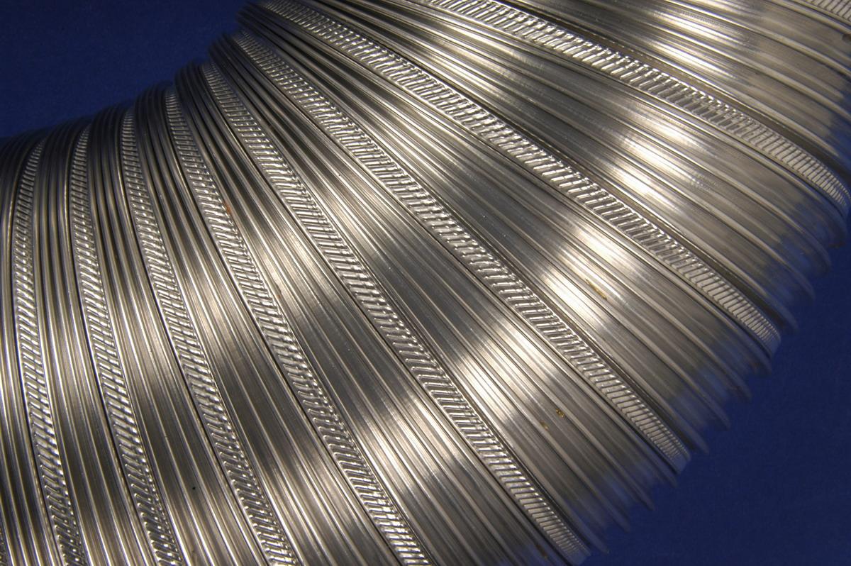 Tub ventilatie flexibil, gofrat D. 80 L=1 m aluminiu G80-1.5  EUROPLAST