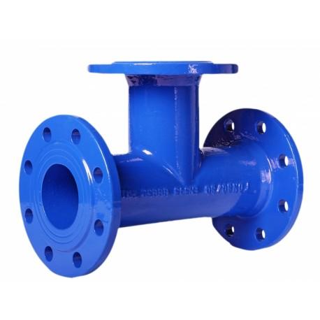 Тройник фланцевый чугунный  D.300 PN10 (12 отверстий)  BLUCAST