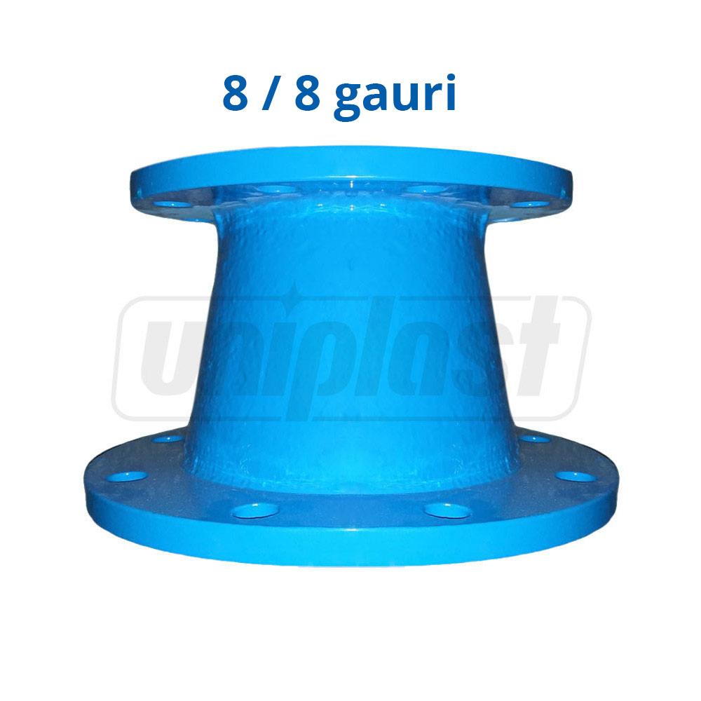 Reductie fonta cu flanse D.200 x  80 PN10/16 L=200 mm (8 gauri)  BOHAMET