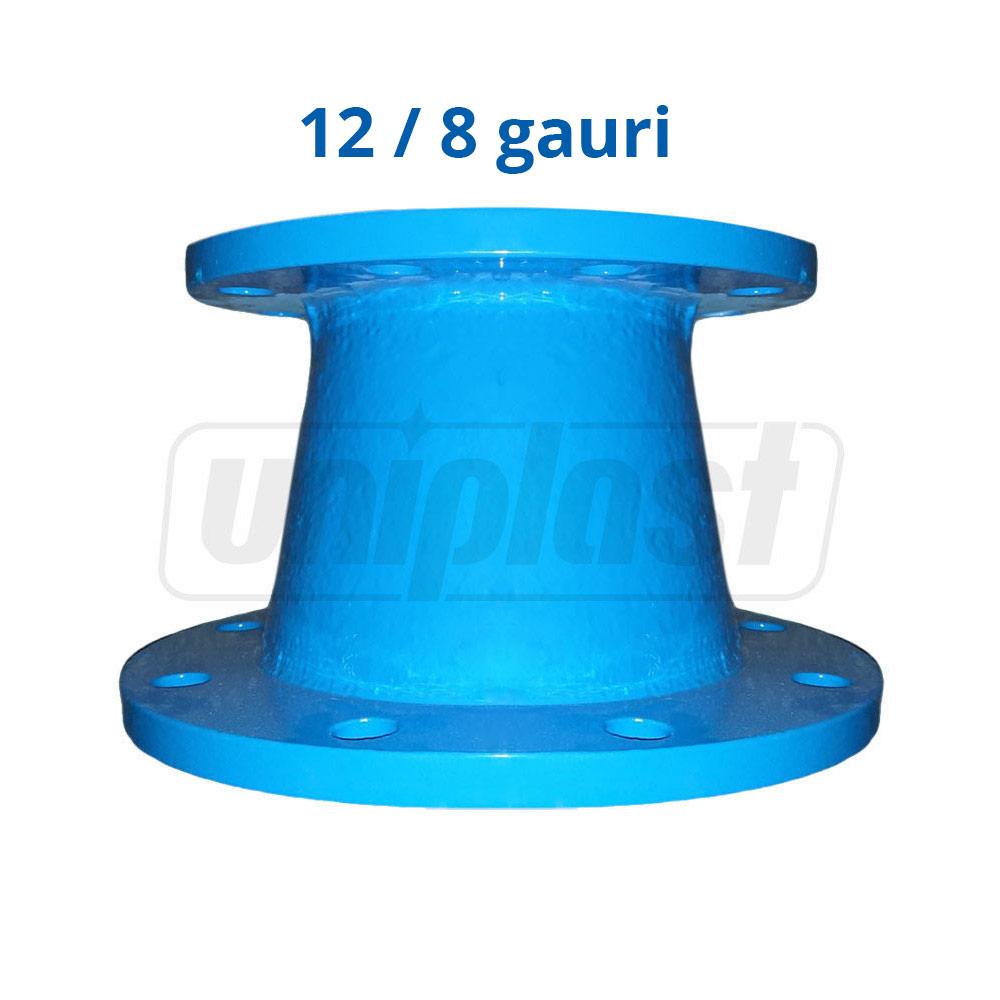 Reductie fonta cu flanse D.250 x 200 PN10 L=300 mm (12/8 gauri)  BLUCAST