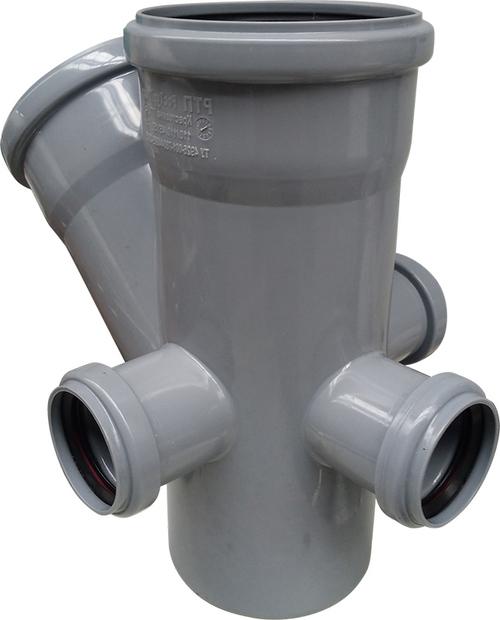 Ramificatie colt dubla PP D.110 x 110 x 110 / 45° x 50 / 90° dreapta/stanga/jos  SVK