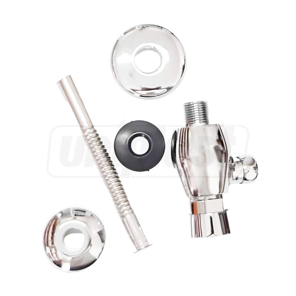 Кран для писсуара нажимной универсальный, декоративная розетка (латунь) xромированный 1/2" F7201  FRAP