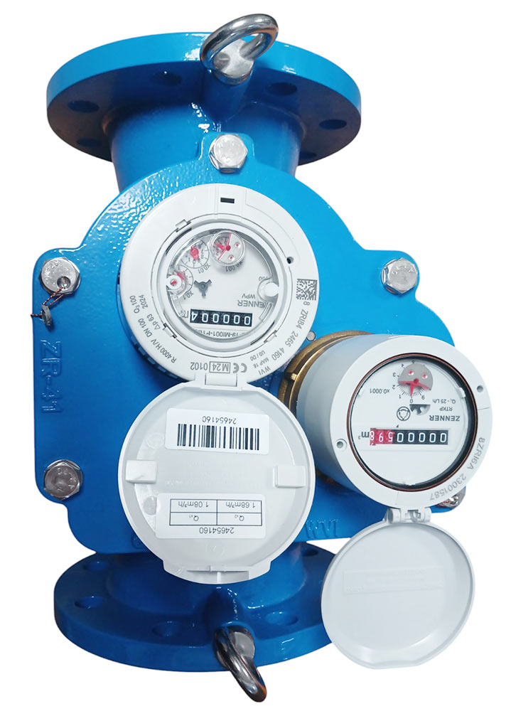 Водомер комбинированный фланцевый D.100 x 25 WPVR 100-R400HV PN16  ZENNER