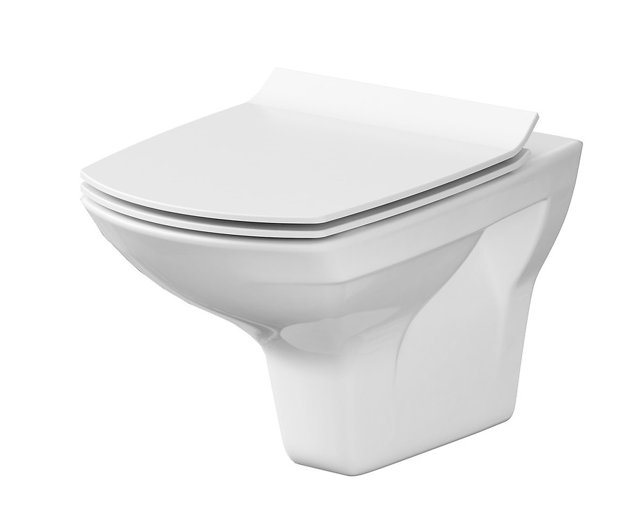 Compact 3-6 L cu alimentare inferioara Carina Slim Clean On, cu capac duroplast (94486)  CERSANIT