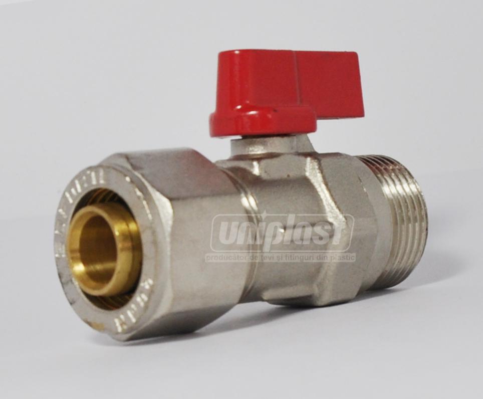 Кран D. 20 x 3/4" П металлопласт CL